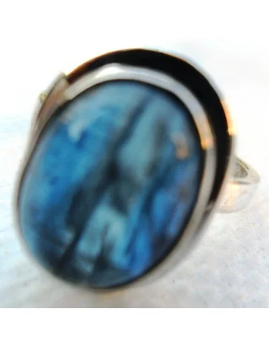 Cyanite bleue bague monté en argent