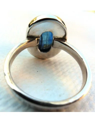 Cyanite bleue bague monté en argent