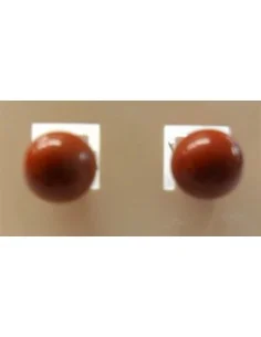Jaspe rouge boucles 6mm