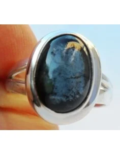 Indigolite, Tourmaline bleue bague argent