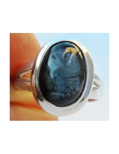 Indigolite, Tourmaline bleue bague argent Indigolite, Tourmaline bleue bague argent