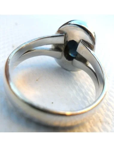 Indigolite, Tourmaline bleue bague argent