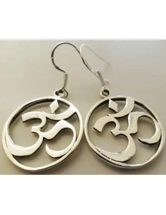 OM boucles d'oreilles en argent 2