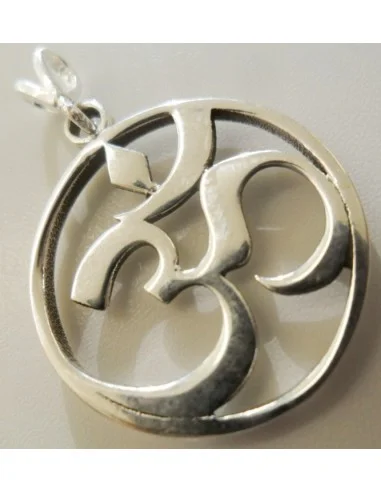 OM pendentif argent