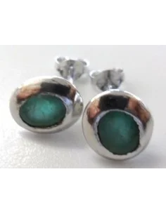 Emeraudes boucles pouce argent