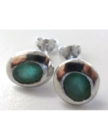 Emeraudes boucles pouce argent