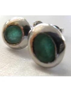 Emeraudes boucles pouce argent 2