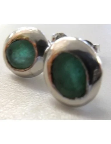 Emeraudes boucles pouce argent