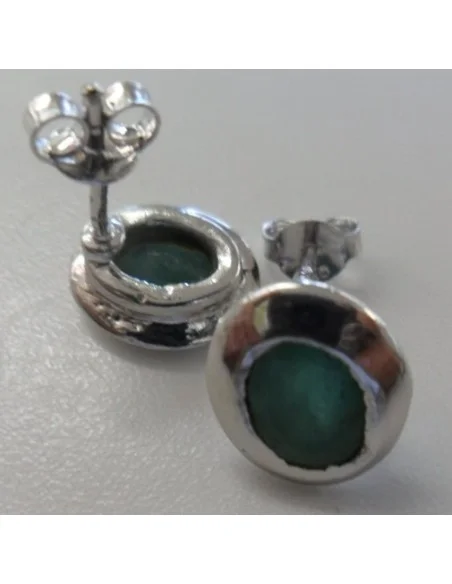 Emeraudes boucles pouce argent