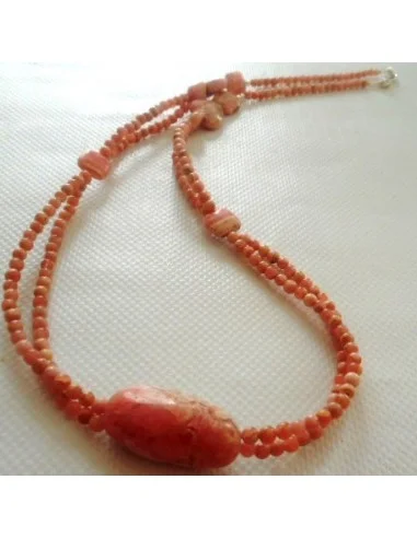 Pierre de lune Rhodocrosite bracelet