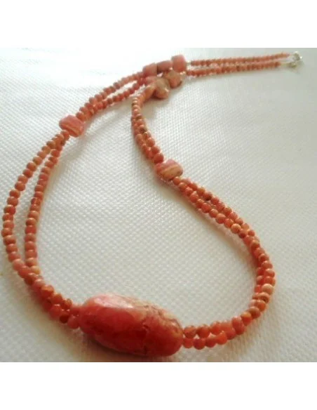 Pierre de lune Rhodocrosite bracelet