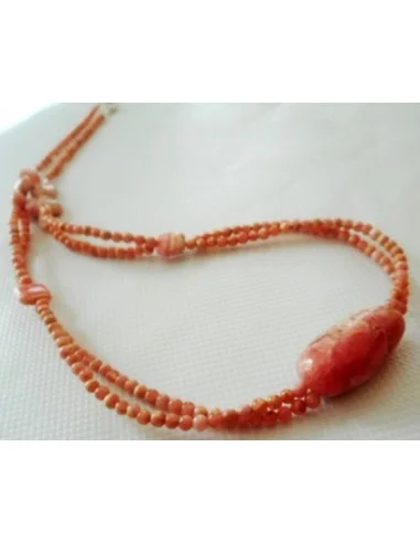 Pierre de lune Rhodocrosite bracelet