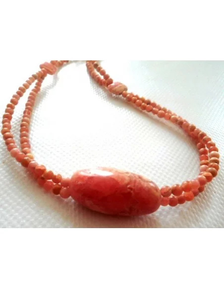 Pierre de lune Rhodocrosite bracelet