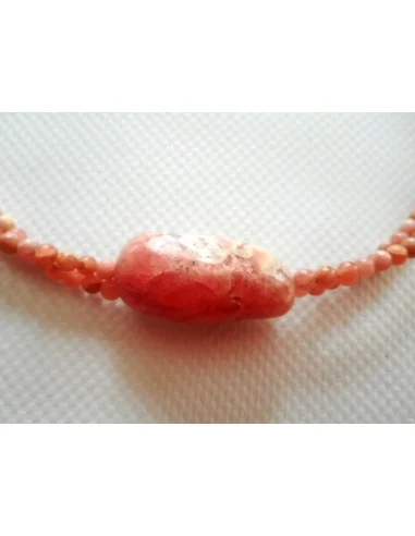 Pierre de lune Rhodocrosite bracelet
