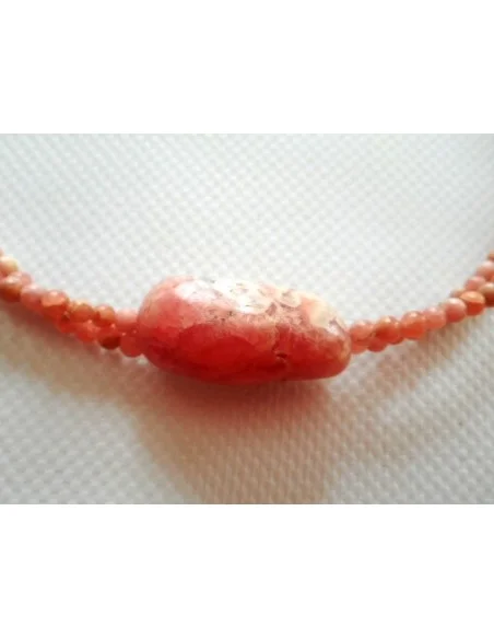 Pierre de lune Rhodocrosite bracelet