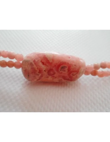 Pierre de lune Rhodocrosite bracelet