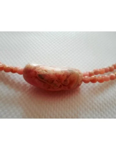 Pierre de lune Rhodocrosite bracelet