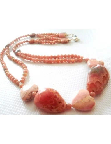 Rhodocrosite collier
