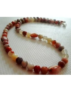 Pierre de lune rose collier