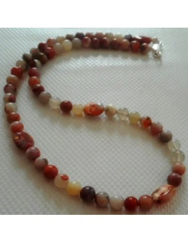 Pierre de lune rose collier