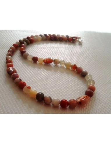 Pierre de lune rose collier