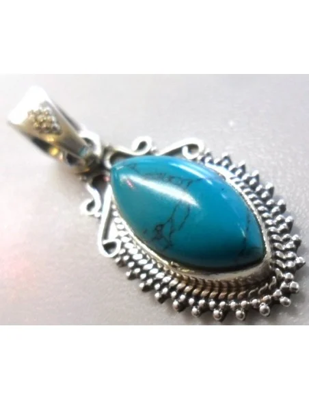 Pendentif turquoise argent Pendentif turquoise argent