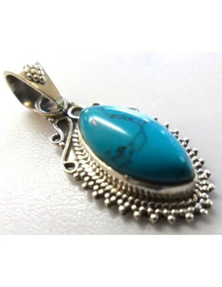Pendentif turquoise argent Pendentif turquoise argent