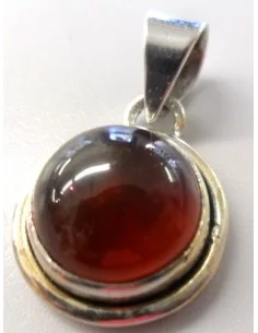 Grenat pendentif argent