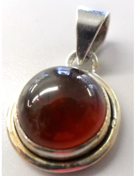 Grenat pendentif argent
