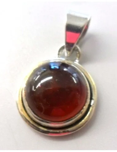 Grenat pendentif argent