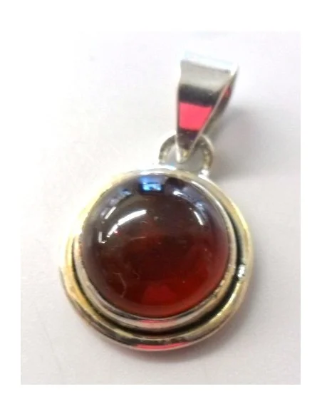 Grenat pendentif argent