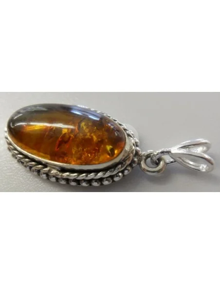 Ambre pendentif monte argent Ambre pendentif monte argent