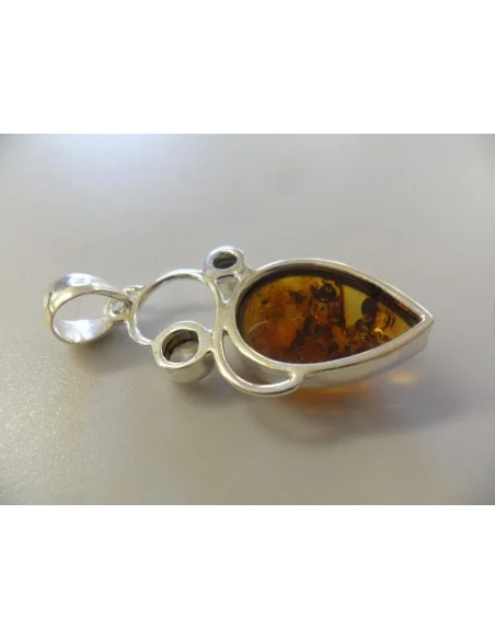 Ambre pendentif monte argent Ambre pendentif monte argent