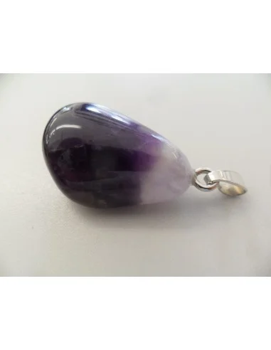 Améthyste en chevron pendentif argent
