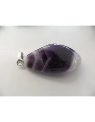 Améthyste en chevron pendentif argent