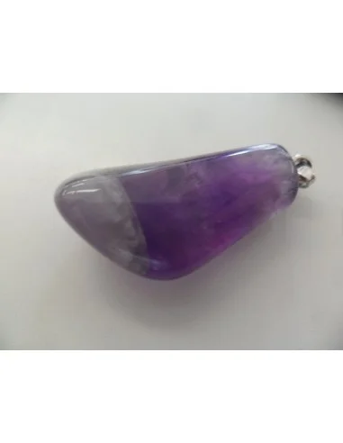 Améthyste en chevron pendentif argent