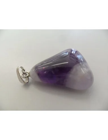 Améthyste en chevron pendentif argent