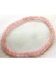 Bracelet quartz rose 4mm enfant