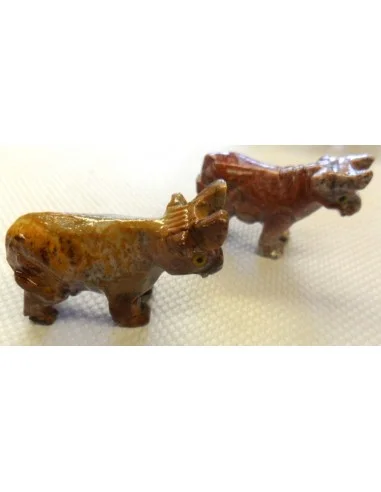 Vache en pierre stéatite