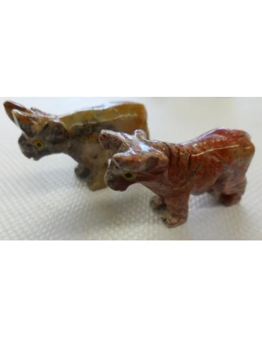 Vache en pierre stéatite