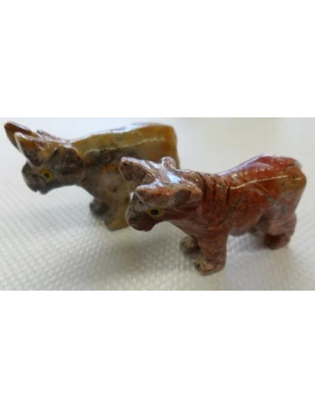 Vache en pierre stéatite