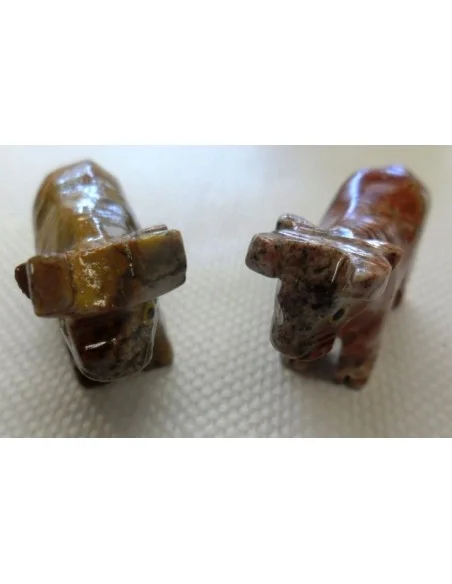 Vache en pierre stéatite