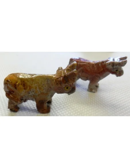 Vache en pierre stéatite