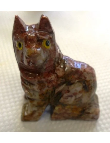 Chat en pierre stéatite