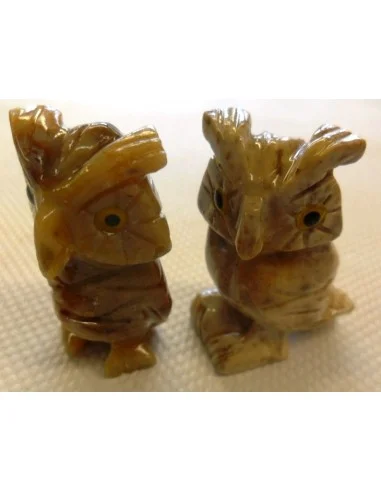 Chouette en pierre stéatite