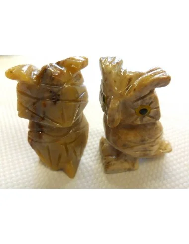 Chouette en pierre stéatite