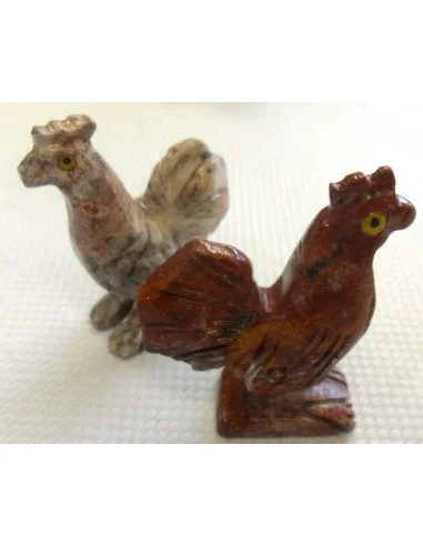 Coq en pierre stéatite