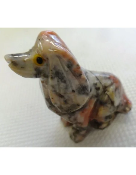 Chien en pierre stéatite