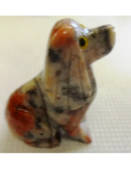 Chien en pierre stéatite