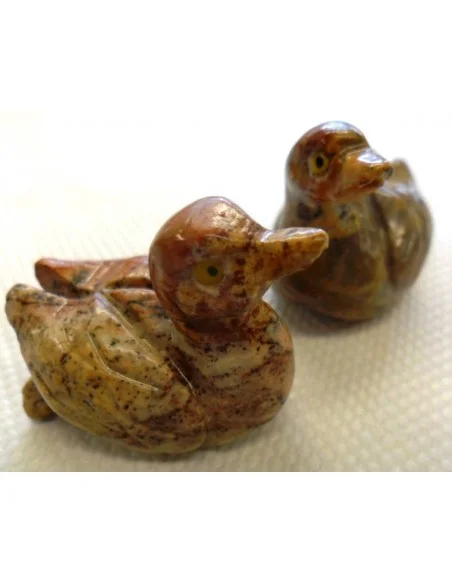Canard en pierre stéatite